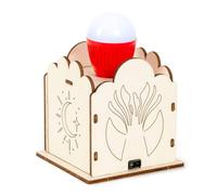 ECMQS Pratico set di progetti di lampade elettroniche per studenti di | Base in legno, semplice, per fiere scolastiche, studi, dimostrazioni, ausilio didattico