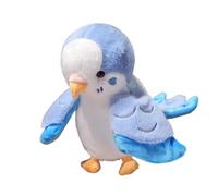 ECMQS Pupazzo di peluche a forma di uccello peloso, blu yingwu | Gioco di ruolo fantasioso, educazione e narrazione di storie, divertimento in famiglia per bambini piccoli e giochi di ruolo