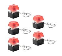 ECMQS Regalo unico, meccanico, rosso trasparente | Tester per interruttore meccanico multiuso, portachiavi portatile per terapia a pendolo in ufficio,