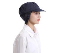 ECMQS Rete per capelli, copricapo per cuochi, blu navy | Pratico copricapo per il servizio di cucina in cucina e altri lavori, lavabile e riutilizzabile