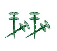 ECMQS Ruota di direzione compatta per tubo, confezione da 2 pezzi, con base | Stabile guida per tubo da giardino, set da 2 pezzi, per irrigatore di piante e irrigazione con solida base in metallo per