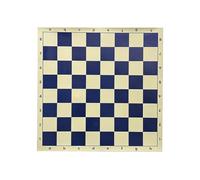 ECMQS Scacchiera portatile, arrotolabile, morbida, arrotolabile, blu, 34 cm | Scacchiera portatile morbida e arrotolabile, per principianti, regalo a scacchiera, tappetino da viaggio, durevole