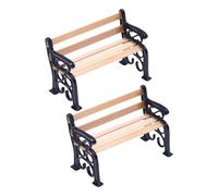 ECMQS Sedie da parcheggio in miniatura 1/12, mobili per casa delle bambole | 2 pezzi 1/12 decorazioni per casa delle bambole, scena da giardino, accessori per la cameretta dei bambini