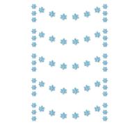 ECMQS Set da appendere con fiocchi di neve 3D, azzurro | 5 cartoncini di lunghezza pronti per essere esposti