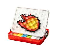 ECMQS Set di giocattoli da costruzione creativi, rosso | 480 pezzi di attività a funghi con valigetta per la selezione dei colori e la pratica dei campioni