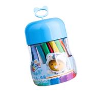 ECMQS Set di pastelli triangolari a prova di disordine, blu principe 48 | Secchio per pastelli, facile da pulire, per attività in classe prescolare e artisti