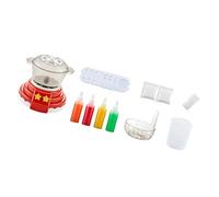 ECMQS Set di ruolo da cucina sicuro con produttore di pentole, rosso | Set da cucina sicuro con giocattolo educativo, esperienza di cottura simulata, per imparare le competenze di base della vita