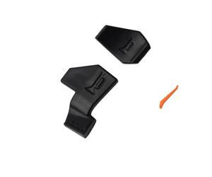 ECMQS Set estensore pulsante clacson per manubrio sinistro, nero | Coppia di coperture rialzate con forma lunga e corta e strumento a leva
