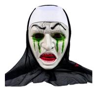 ECMQS Spaventoso gioco di ruolo copertura con cappuccio con suore | Accessori per feste di Halloween per eventi a tema e cabine fotografiche