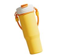 ECMQS Spremiagrumi portatile ricaricabile USB, giallo | Design da 900 ml in acciaio inox per palestra, viaggi, trasporto quotidiano, uso domestico