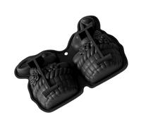 ECMQS Stampo per torte in silicone a forma di coniglio, resistente al calore, per uso alimentare, per resina, candele, sapone, cioccolato, rilascio in ghisa elastomica