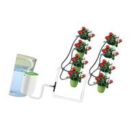 ECMQS Strumento di irrigazione automatico per cespugli da giardino, timer | Irrigatore automatico per piante con timer regolabile per 2 sedici vasi con staffa di sospensione