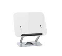 ECMQS Supporto da lettura pieghevole in cristallo con design ergonomico, B | Ripiano da lettura per scrivania, design robusto e pieghevole, per leggere, scrivere e visualizzare il tablet