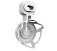 ECMQS Supporto da parete rotondo per dispositivi audio con uscita rialzata | Supporto senza trapano per sostenere l'organizzazione della scrivania