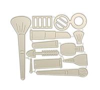 ECMQS Trucco pennello rossetto fustellatura stencil scrapbooking album timbro
