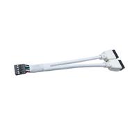 ECMQS USB 2.0 Motherboard Header Y Splitter 9 pin a due cavi di estensione interni a 9 pin per progetti di routing del computer