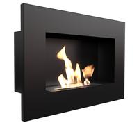 Eco Biocamino Camino Bioetanolo moderno da incasso DELTA TÜV Nero 60cm 0,2L