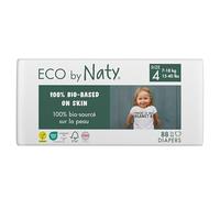 Eco by Naty Eco-Friendly Baby Nappies - 100% Plant-Based Materials on Skin, Soft, for Sensitive Skin & Super Absorbent (Size 4, 88 Count)