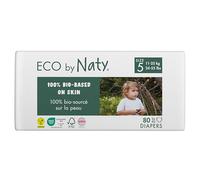Eco by Naty Eco-Friendly Baby Nappies - 100% Plant-Based Materials on Skin, Soft, for Sensitive Skin & Super Absorbent (Size 5, 80 Count)