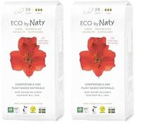 Eco by Naty Proteggi Slip per donna LUNGO - Proteggi slip per l'uso quotidiano, sottili Proteggi slip discrete da donna ecologici con cotone biologico per mantenere la freschezza (28 unità)