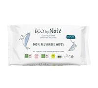 Eco by Naty Salviette per neonati flushable - Salviette compostabili e a base vegetale, senza sostanze chimiche e ipoallergeniche per pelli sensibili al bambino, 56 salviette per confezione (12 pezzi)