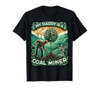 Eco-Consapevole Coal Miner Dad Illustrative Design Maglietta