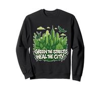 Eco Conscious City Nature Graphic- Green the Streets Felpa