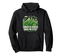 Eco Conscious City Nature Graphic- Green the Streets Felpa con Cappuccio