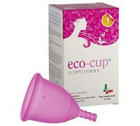 Eco-Cup, Coppetta Mestruale Made in Italy, Coppetta Mestruale in Silicone Medicale, Comoda, Ecologica, Economica, Riutilizzabile, Colore Rosa, Taglia 1
