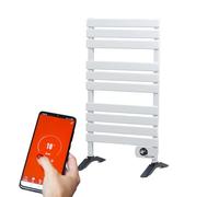 ECO-DE Ecode - Portasciugamani elettrico con gambe, programmazione 24/7, radiatore a secco, 500 W IP24, ""Towel Heat"", WiFi, controllo app tuia, schermo a LED. 105 x 56 x 2 cm. ECO-701B (bianco)