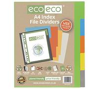 eco-eco A4 50% Riciclata Set 5 Divisori Index File Ampi