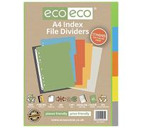 eco-eco A4 50% Riciclata Set Indice 5 divisori File