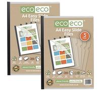 eco-eco A4 50% riciclato Bag 10 Easy Slide Files, Clip bar Project Report Files, eco051x2