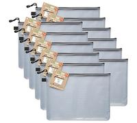 eco-eco A4+ 95% Riciclata Super Chiaro Trasparente Forte Sacchetto Nero con Zip (Confezione da 12)