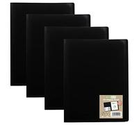 eco-eco A5 100% riciclato 20 tasche nero flessibile copertina portafoglio libro cartella visualizzazione libro, eco015x4
