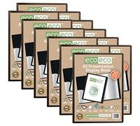 eco-eco A5 50% Riciclata 20 Taschino Colore Nero Presentazione Mostra Libro (Confezione da 12)