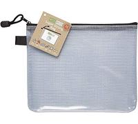 eco-eco A5 95% Riciclata Super Chiaro Trasparente Forte Sacchetto Nero con Zip (Confezione da 12)