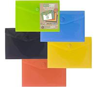 eco-eco A6 50% Riciclata Colorei Assortiti Bottone a Pressione Portafogli (Confezione di 25)