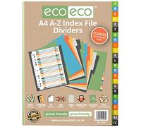 eco-eco eco030 A4 50% Riciclata Set A-Z Divisori file indice