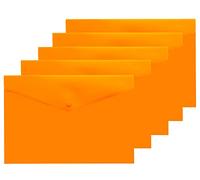 eco-eco Eco035Orange - Cartelline portadocumenti in plastica riciclata al 50%, formato A4+, 50% riciclate, colore: arancione