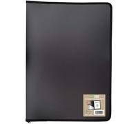 eco-eco Eco091 - Cartella portadocumenti in formato A3 50% riciclato, 30 tasche, colore: nero