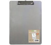 eco-eco Eco124 - Portablocco A4 in alluminio con clip in metallo a basso profilo e misure, colore: Nero