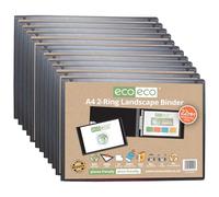 eco-eco Raccoglitore formato A4 95% riciclato, dorso 22 mm, 2 anelli, confezione da 12, ec0146 x 12