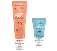 eco elio SPF 30 crema solare sostenibile "Summer Twosome" I Crema solare formato viaggio + crema solare al profumo di cocco I Crema solare corpo 30 senza octocrilene e microplastiche