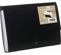 Eco Espansione Documenti Cartelline Nero Organiser Lime Portafogli 50% Riciclato