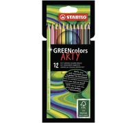 Stabilo GREENcolors - Matita colorata Ecosostenibile - ARTY - Astuccio da 12 - Colori assortiti