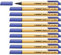 Eco-Friendly Fibre-Tip Sign Pen - STABILO GREENpoint - Pack of 10 - Blue Blue Pa