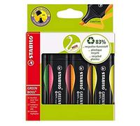 Evidenziatore Green Boss - punta a scalpello - tratto 2 - 5 mm - colori assortiti - 83 plastica riciclata - Stabilo - as