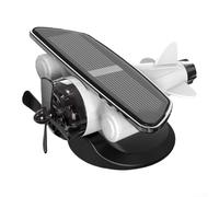 Eco Friendly Solar Powered 360 Gradi Rotante Aereo Cruscotto Decorazione per Auto (Bianco)