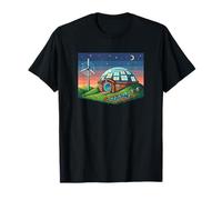 Eco-Friendly Sostenibile Dome Home Pixel Art Fantasy Maglietta
